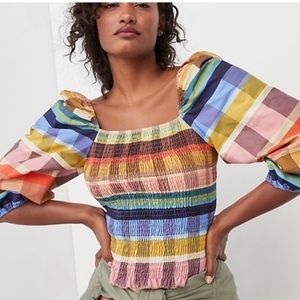 NWT Anthropologie Farm Rio Seline Balloon Sleeve Top